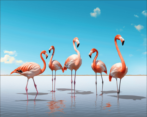 Image of Flamingo Fiesta - DIY Diamond Painting
