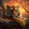Tiger's Tranquil Perch - DIY Diamond Painting