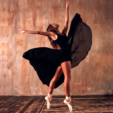 Image of diamond painting of a ballerina on the spot