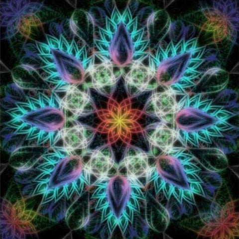 Image of Colorful kaleidoscope mandala diamond painting