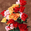 Diamond painting of a vibrant bouquet of colorful roses