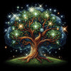 Diamond painting of a cosmic tree of life