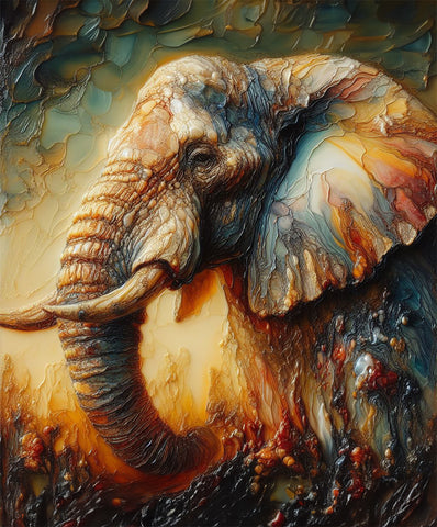 Image of Majestic African Elephant - DIY Diamond Painting