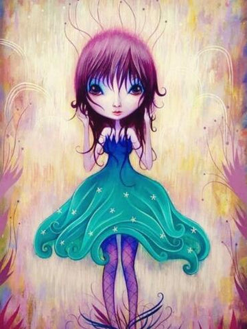 Image of Diamond painting featuring a charming little fairy.