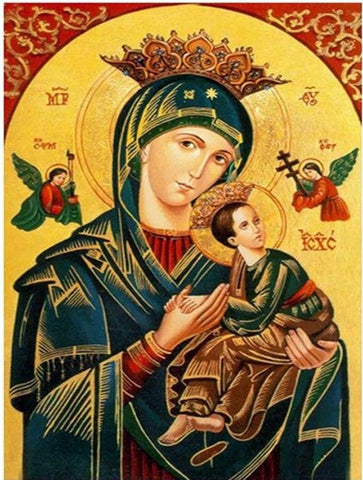 Image of Diamond Painting of the Virgin Mary and Baby Jesus