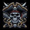 Sparkling diamond art featuring a skull and crossed swords, a classic pirate symbol.