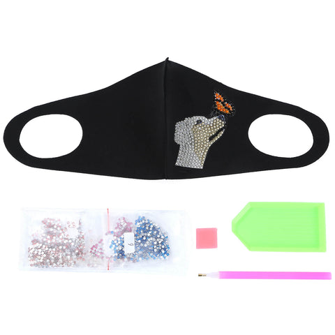 Image of Dog and Butterfly - DIY Diamond Face Mask