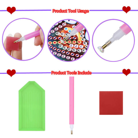 Image of Pink Butterfly - DIY Diamond Collapsible Storage Basket
