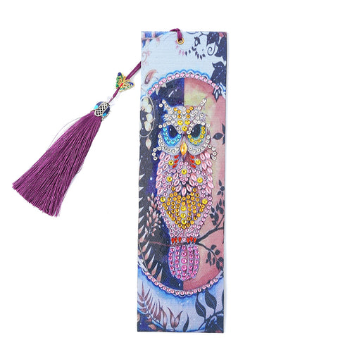 Image of Pink Owl - Diamond Painting Bookmark
