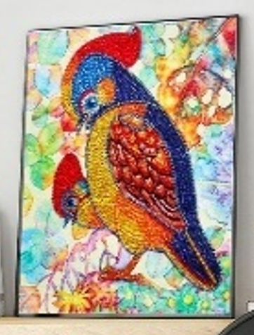 Image of Bird Special Shaped Drills DIY Partial Diamond Painting