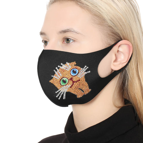 Image of Cat - DIY Diamond Face Mask