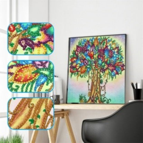 Image of Majestic Tree Special Shaped Drills DIY Partial Diamond Painting