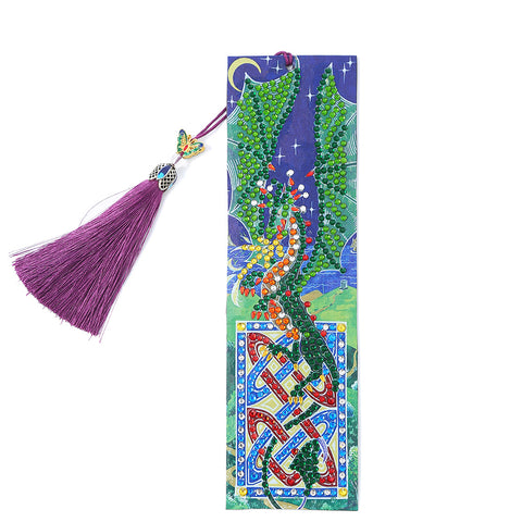 Image of Green Dragon - Diamond Painting Bookmark