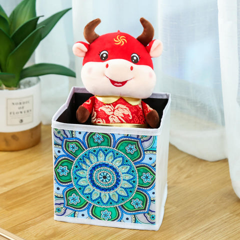 Image of Blue Mandala - DIY Diamond Collapsible Storage Basket