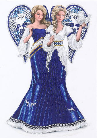 Image of Two Angels Special Shaped Drills DIY Partial Diamond Painting