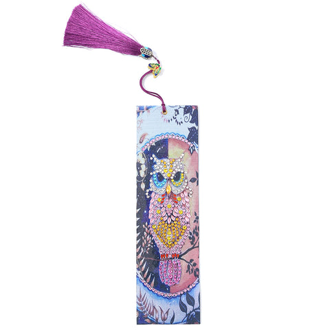 Image of Pink Owl - Diamond Painting Bookmark