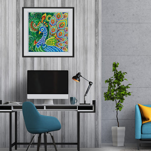 Image of Peacock - DIY Diamond Painting Glow in the Dark