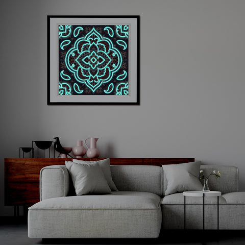 Image of Mandala #8 - DIY Diamond Painting Glow in the Dark