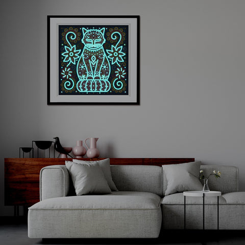 Image of Cat - DIY Diamond Painting Glow in the Dark