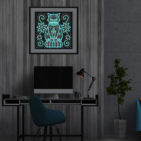 Image of Cat - DIY Diamond Painting Glow in the Dark