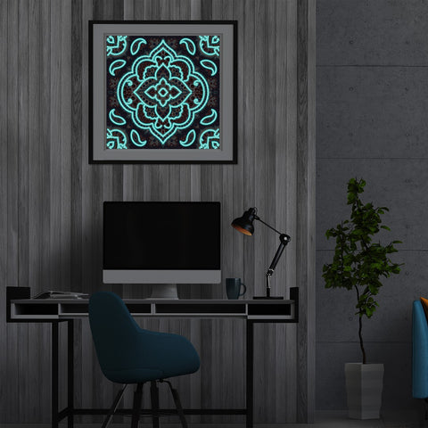 Image of Mandala #8 - DIY Diamond Painting Glow in the Dark