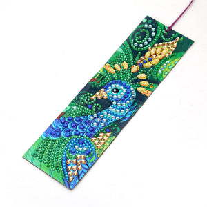 Elegant Peacock - Diamond Painting Bookmark