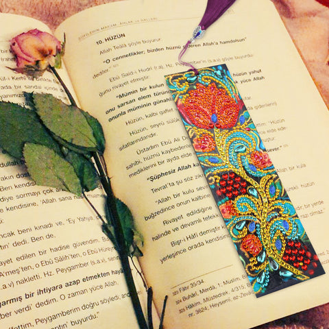 Image of Red Rose - Diamond Painting Bookmark