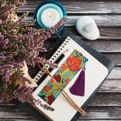 Image of Red Rose - Diamond Painting Bookmark