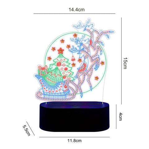 Image of Reindeer - DIY Diamond Painting Glow in the Dark Lamp