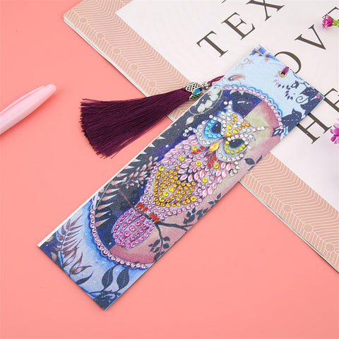 Image of Pink Owl - Diamond Painting Bookmark