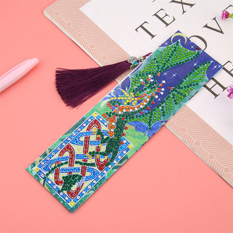 Image of Green Dragon - Diamond Painting Bookmark