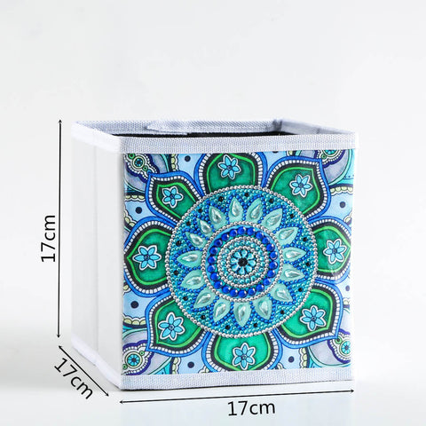 Image of Blue Mandala - DIY Diamond Collapsible Storage Basket