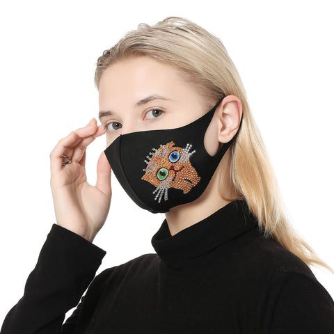 Image of Cat - DIY Diamond Face Mask