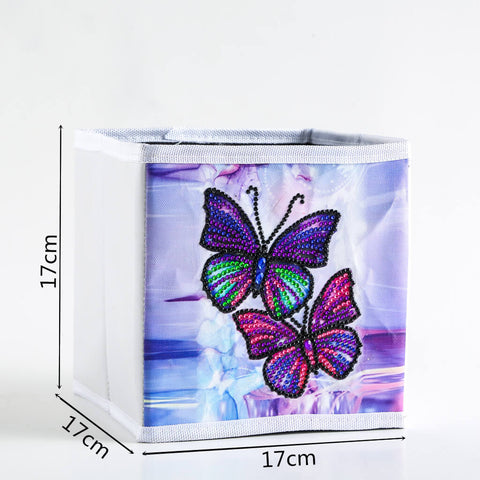 Image of Blue Butterfly - DIY Diamond Collapsible Storage Basket