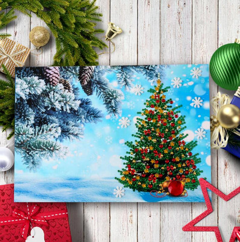 Image of 4pcs Christmas Card DIY Diamond Painting