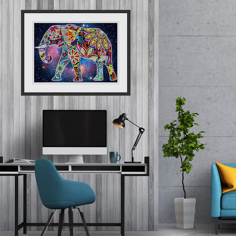 Image of Elephant - DIY Diamond Painting Glow in the Dark