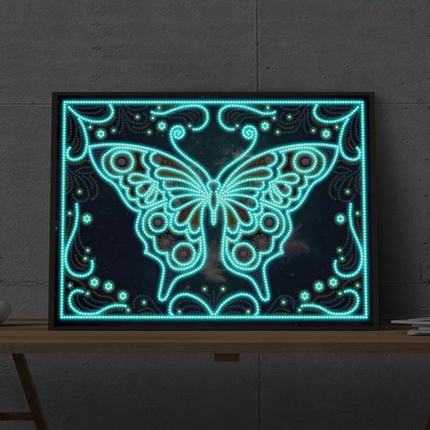 Image of Butterfly - DIY Diamond Painting Glow in the Dark