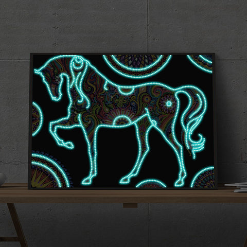 Image of Horse - DIY Diamond Painting Glow in the Dark