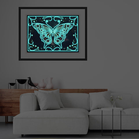 Image of Butterfly - DIY Diamond Painting Glow in the Dark