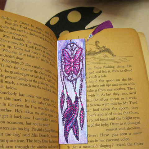 Image of Butterfly Dreamcatcher - Diamond Painting Bookmark