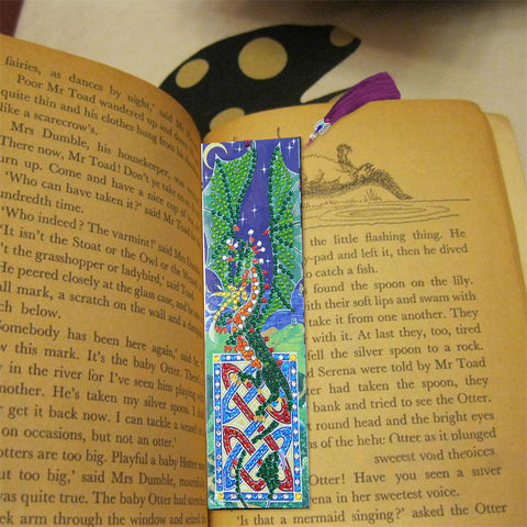 Image of Green Dragon - Diamond Painting Bookmark