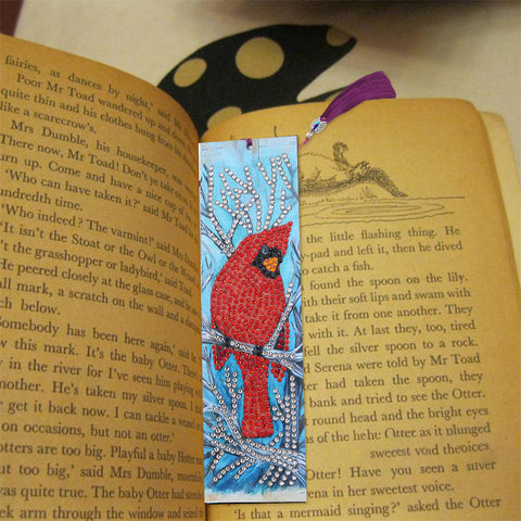 Image of Cardinal Bird - Diamond Painting Bookmark