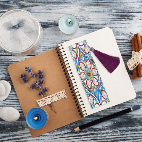 Image of Blue Flower - Diamond Painting Bookmark