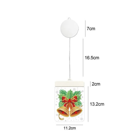 Image of DIY Diamond Painting LED Hanging Light Lamp Christmas Tree Ornaments