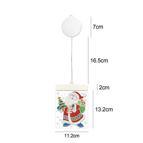 Image of DIY Diamond Painting LED Hanging Light Lamp Christmas Tree Ornaments