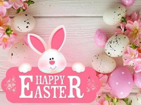 Image of Happy Easter Sign - DIY Diamond Painting