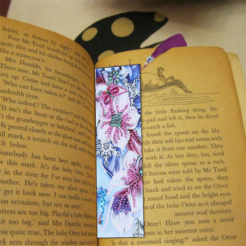 Image of Pink Flower - Diamond Painting Bookmark