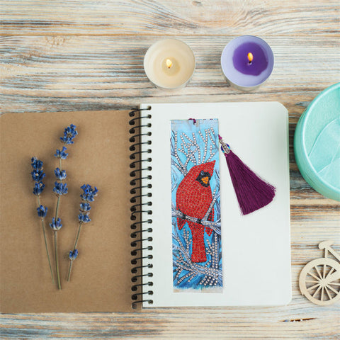 Image of Cardinal Bird - Diamond Painting Bookmark
