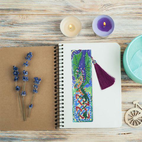 Image of Green Dragon - Diamond Painting Bookmark