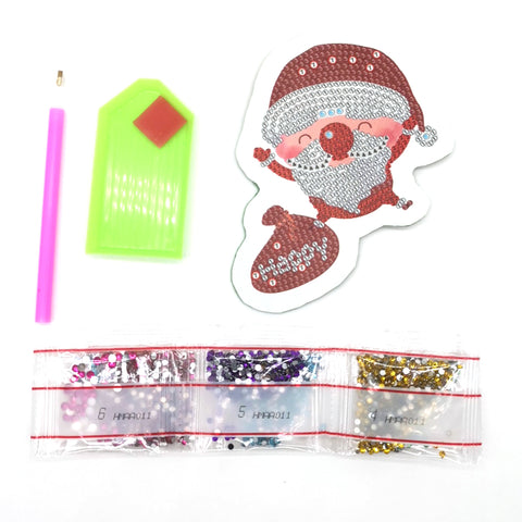 Image of Mini Santa Clause - DIY Diamond Painting Luggage Tag